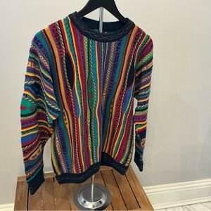 Emaroo vintage Colorful Coogi Australia 3 D  knit multicolor Sweater